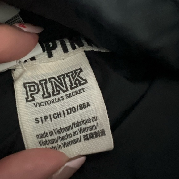 PINK Victoria's Secret Black Puffer Jacket - Picture 6 of 7
